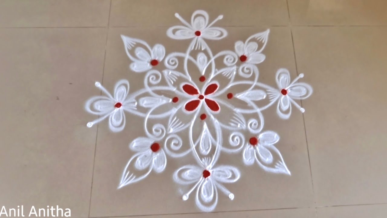 #Apartment rangoli for beginners (5-1)/#Friday rangoli/#Beautiful rangoli/#Easy rangoli 