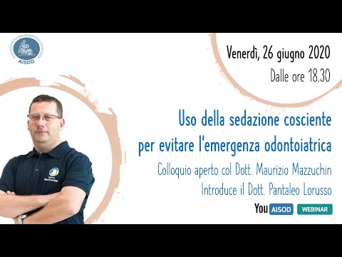 WEBINAR 26/06 - Uso della sedazione cosciente per evitare l&rsquo;emergenza odontoiatrica