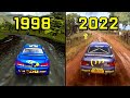 Evolution of Colin McRae DiRT 1998 2022