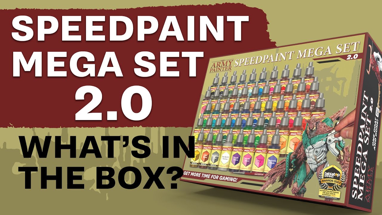 The Army Painter Speedpaint Mega Set 2.0+ - 50x18ml Speedpaint  Set with 42 Colors, 3 Metallics, Medium, Mixing Balls, Brush, Guide : Arts,  Crafts & Sewing