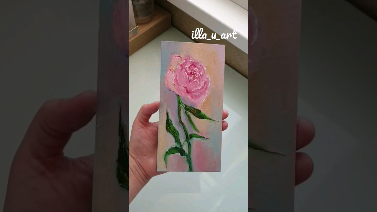 Rose Painting Speed Oil Paints Peony Art 