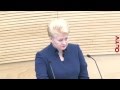 Grybauskaitės metinis pranešimas Seime (2 dalis)