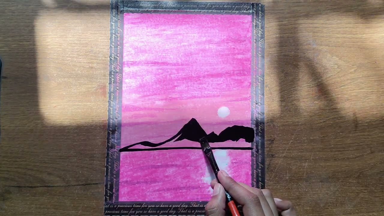 Night Scenery Painting | Oil Pastels Drawing | Easy Oil Pastels Painting | Saniya Patel