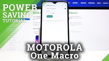 How to Activate Power Saving Mode in MOTOROLA One Macro – Turn On Power Saving Mode