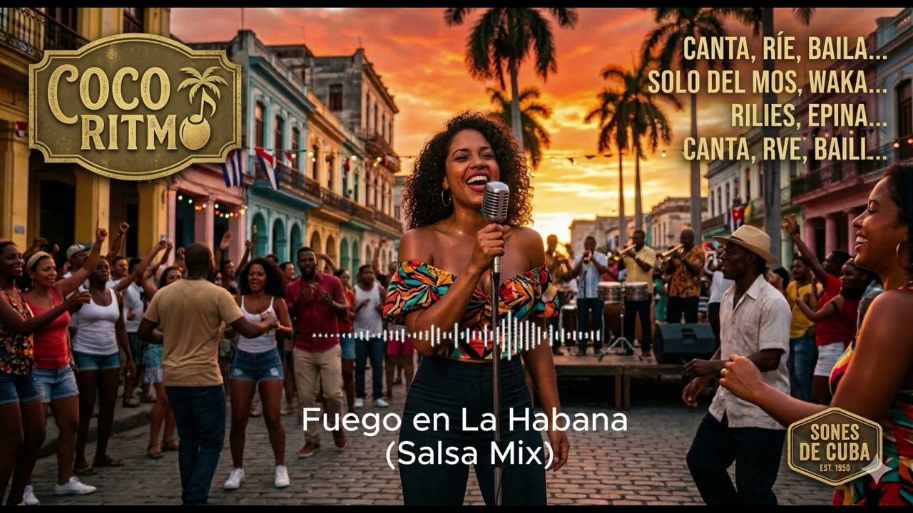 * Fuego en La Habana (Salsa Mix) - Soulful Tropical Pop (Sunos AI) 💃☀️