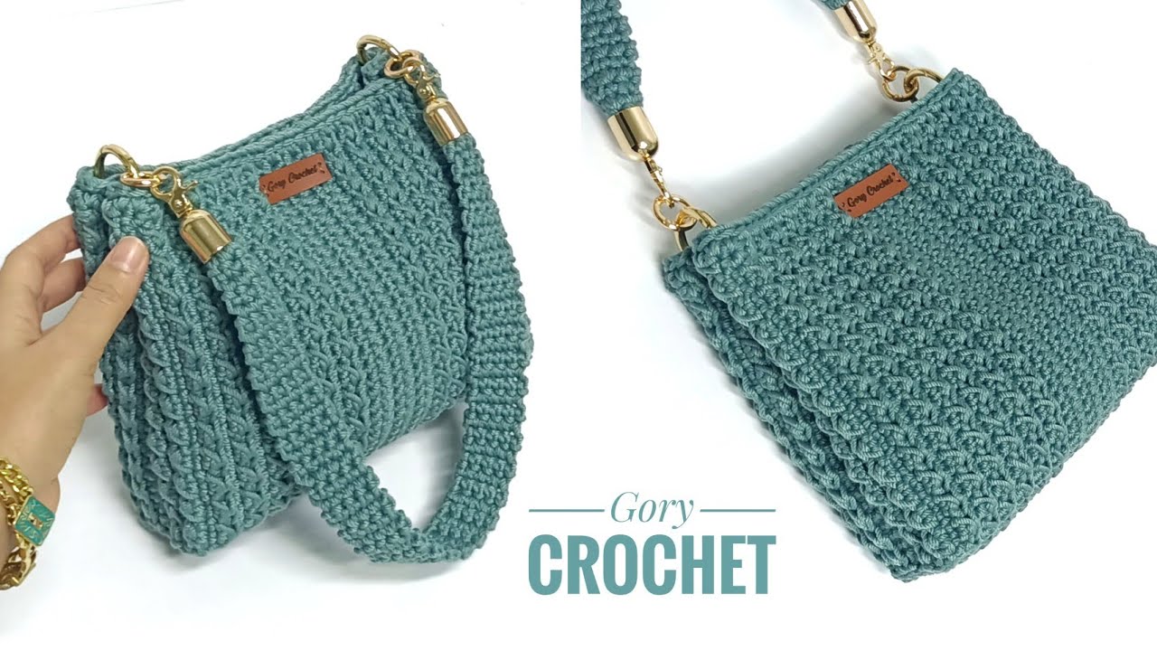 كروشيه شنطه كتف واسعه من الداخل bag crochet tas rajutan Bolsa de ganchillo Túi móc