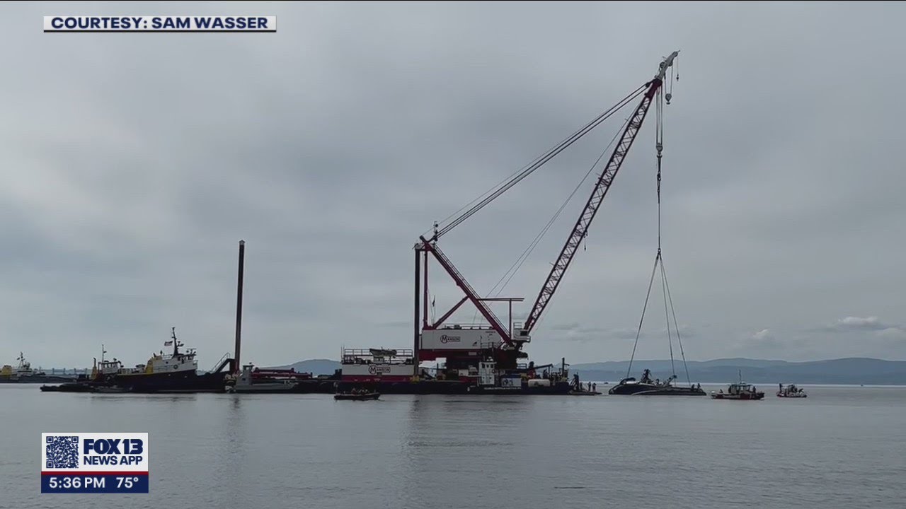 Fishing boat that sank off San Juan Island brought to the surface FOX 13 Seattle YouTube