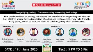 19th June Webinar on Demystifying coding...from consuming to creating technology!