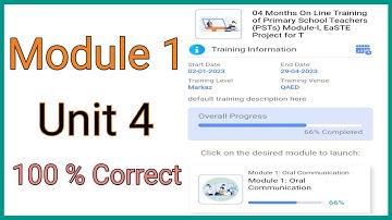 Module 1 Unit 4  All Solved Questions | EaSTE | QAED Training App | solved Quiz answers