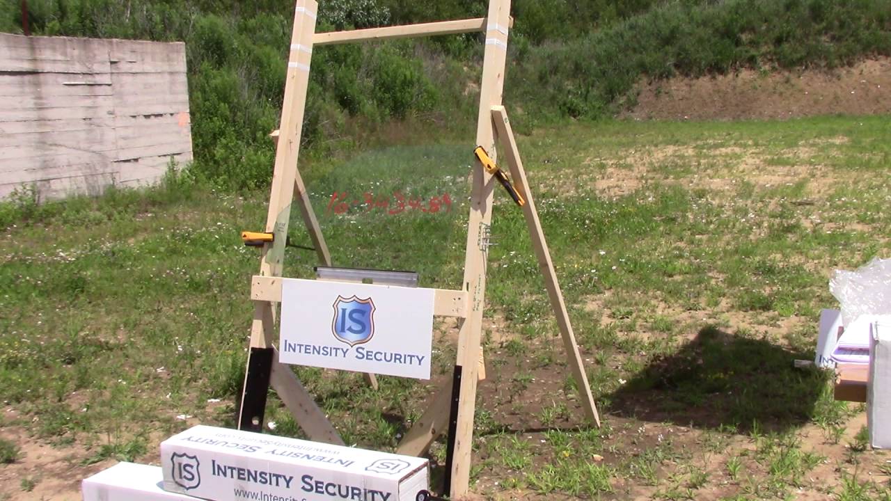 Hand Gun on Auto Glass with No Protection Raw Video Footage