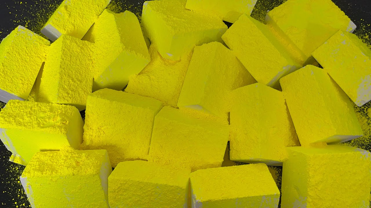 20 Blocks of Fresh Gholibn Gym Chalk topped with Yellow Pigment Powder ...
