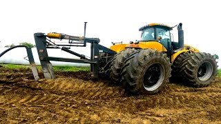 CAT Challenger & Tile Plow Show Up! Cat Challengers Pull Draintile