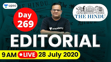 UPSC CSE 2020 | The Hindu Editorial Analysis for IAS Preparation by Ashirwad Sir | 28 July 2020