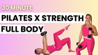 Full Body Pilates Sculpt x Strength | 30 Min Weighted Mat Workout (At Home)