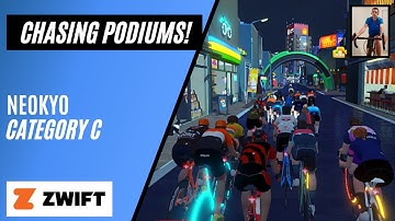 Chasing ZwiftPower Podiums in Neokyo // Category C Zwift Race // Neokyo All Nighter