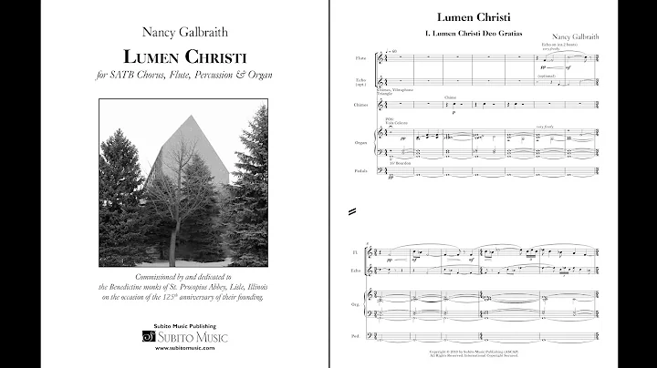 Nancy Galbraith  Lumen Christi  Music & Score