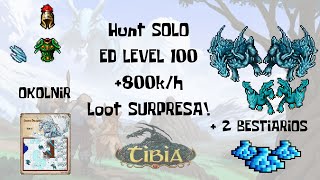 Tibia - Mage Hunt LEVEL 100  - 700K/H  FROST DRAGONS Pt 1 - OKOLNIR - Respaw MENOR -  DROP SURPRESA