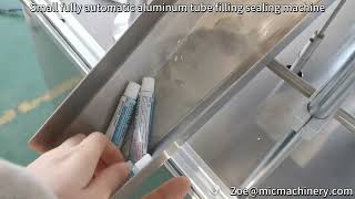 Small fully automatic aluminum tube filling sealing machine：  Fill Silicone Tube