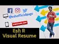 Media consultant visual resume  film maker  sales manager  youtuber  esh r