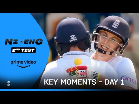 NZ vs Eng | 2nd Test - Day 1 🏏 | Key Moments | Prime Video India