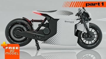 Complete Process Of Making The Husqvarna Motorcycle In Rhino 7 + Free 3D Model - Part 1