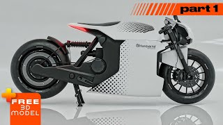 Complete Process Of Making The Husqvarna Motorcycle In Rhino 7 + Free 3D Model - Part 1