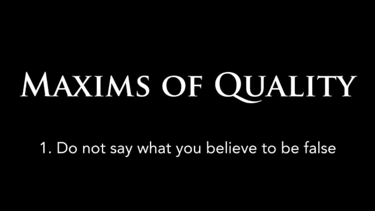 Maxims of Conversation