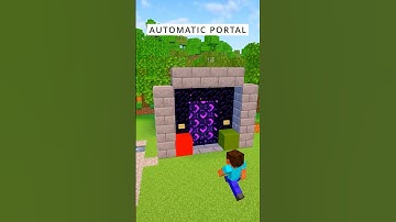 AUTOMATIC NETHER PORTAL #minecraft #minecraftbuilding #portal #shorts