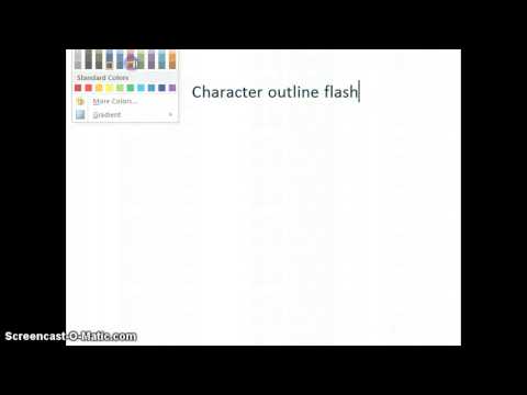 Character outline flash