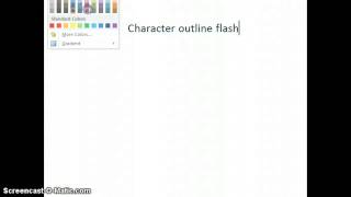 Character outline flash