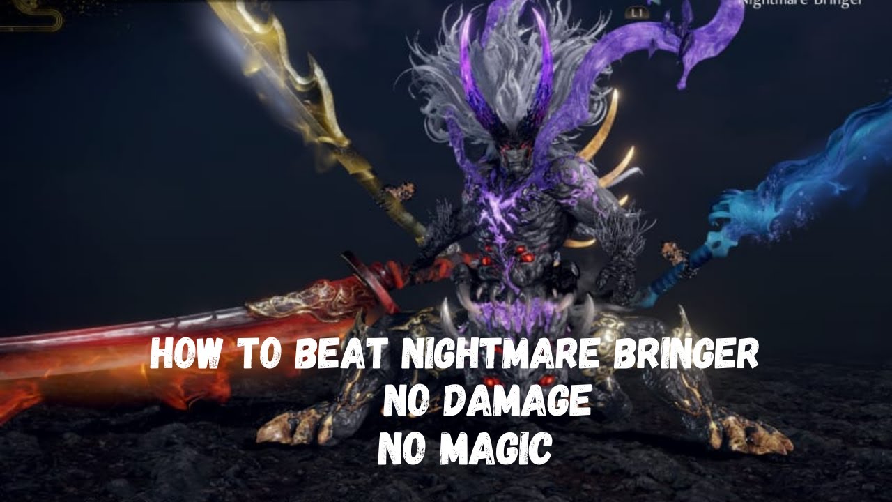 Nioh 2 how to cheese Nightmare Bringer No Damage No Magic YouTube