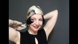 Vecona Vintage - How to tie a silk scarf Part 3 - The 1920s Headband