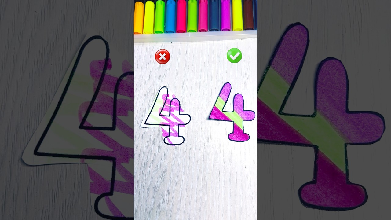 Perfect Cut ✂️ Messy Number 4 Low Ink 