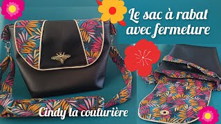 #diy #couture facile #tuto : Coudre un sac avec rabat et fermeture éclair facilement et rapidement