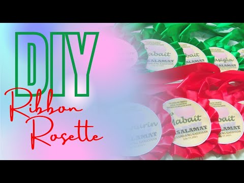 DIY Ribbon Rosette Badge | Award Ribbon Tutorial | Ribbon Craft | How To Make Rosettes?