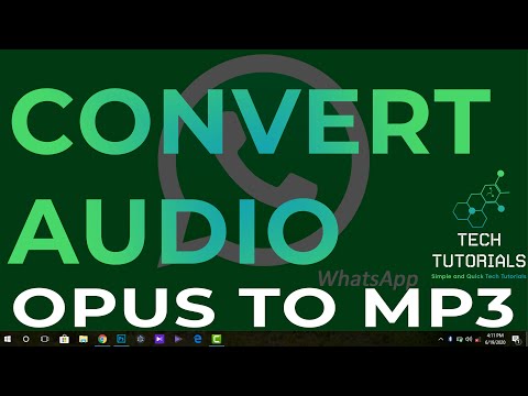 How to Convert Audio Files (Opus To Mp3) - Tech Tutorials