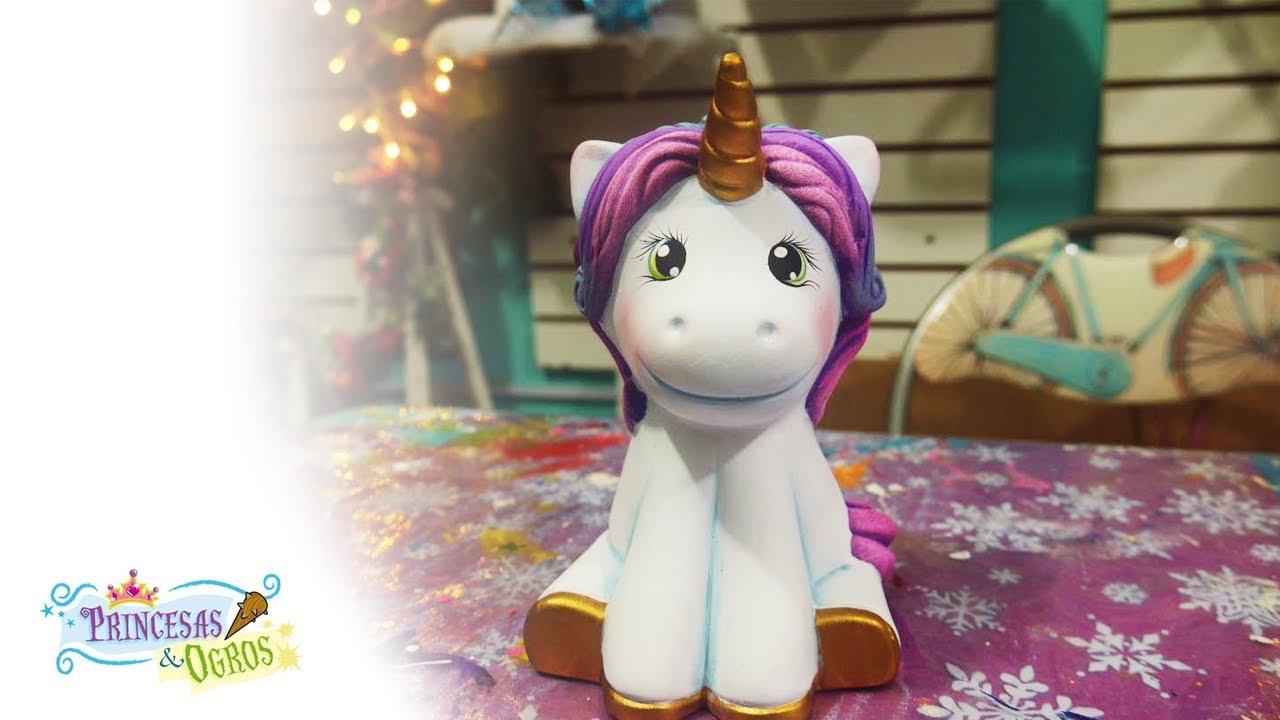 ALCANCIA UNICORNIO CERÁMICA APRENDE A PINTAR❤ DIY