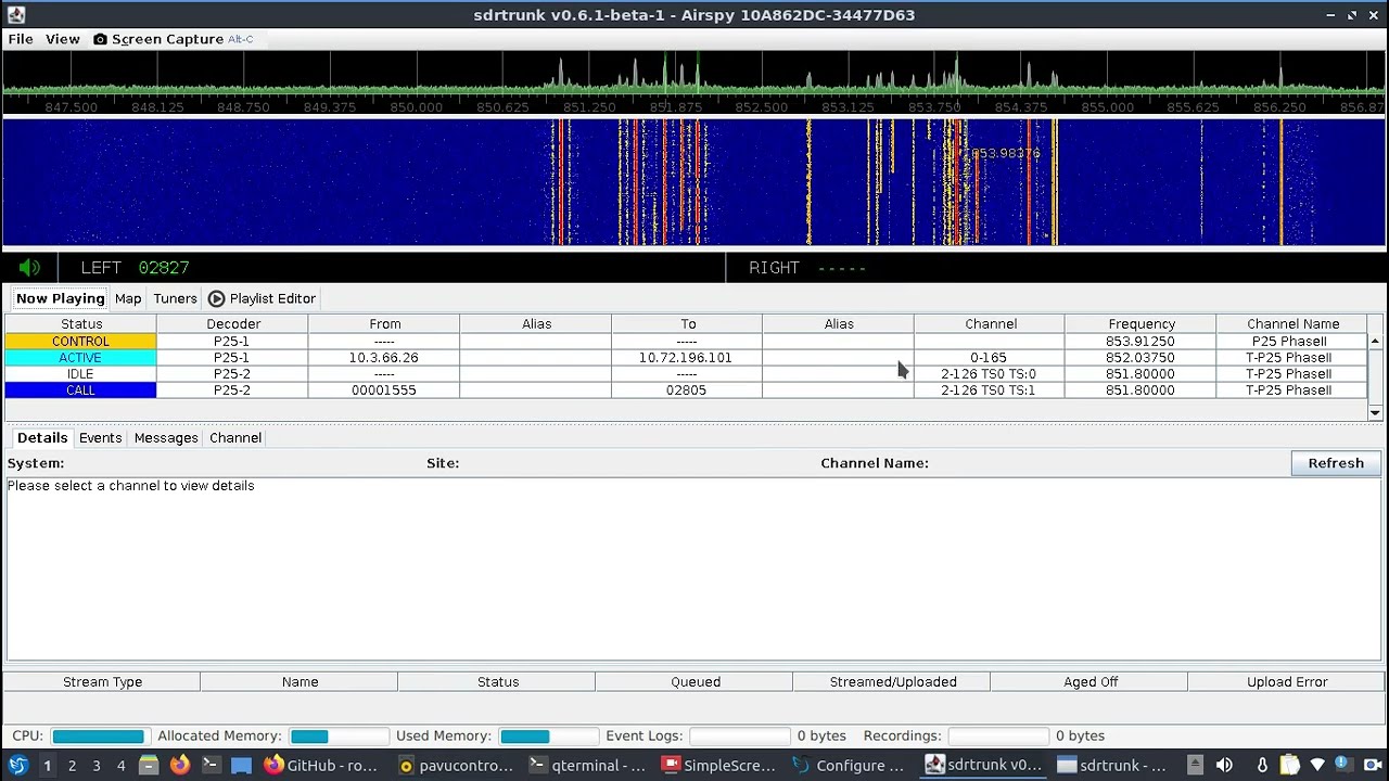 WarDragon SDRTrunk Test, Trunk-Recorder Setup, and CyberEther Quick Fix (Airspy R2, P25 Phase II)