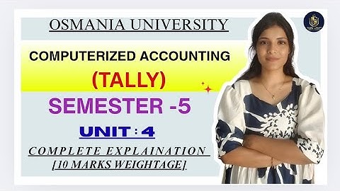 GECOMPUTERISEERDE BOEKHOUDKUNDIGE TELLER | UITLEG UNIT-4 | SEM-5 OSMANIA UNIVERSITY ‎@shivanipallela