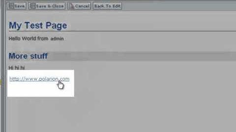 Getting started with the Wiki (Polarion Tutorial)