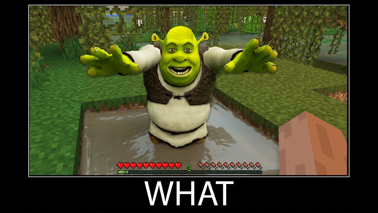 Minecraft wait what meme part 263 realistic Shrek movie 