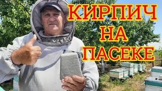 Кирпич на пасеке!?!? Очень помогает и я к этому привык...