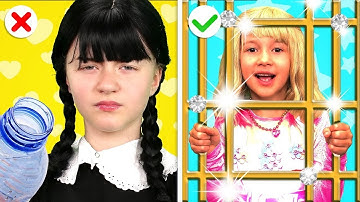 Barbie VS Wednesday Jail Parenting Hacks || Incredible Gadgets & Tips