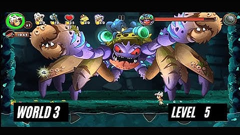 jungle adventure 3| world 3 | level 5 and crab boss fight | gameplay and walkthrough