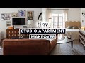 290 SQ FT STUDIO APARTMENT MAKEOVER ✨ ALL Facebook Marketplace + DIY Wavy Headboard