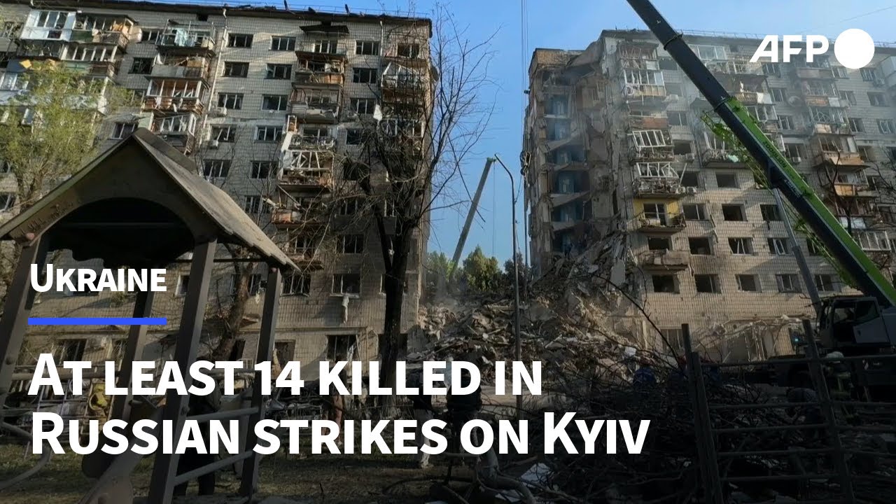 At least 14 killed in overnight Russian strikes on Kyiv | AFP - YouTube