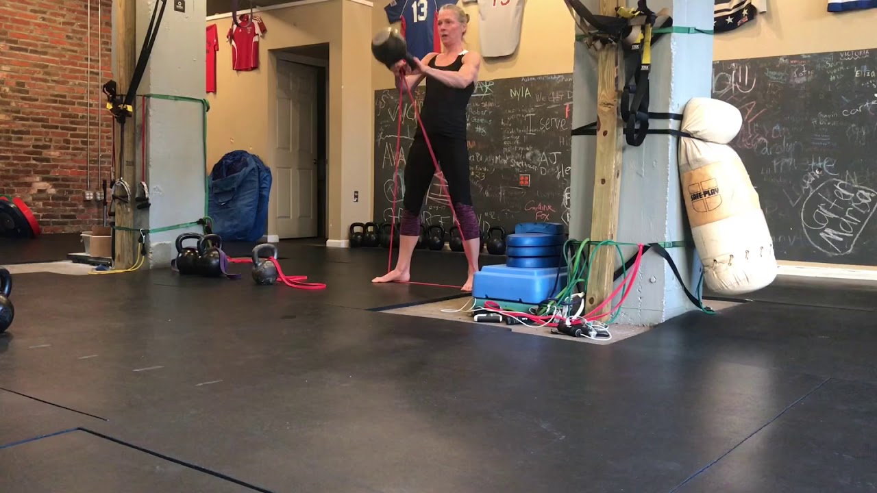 Band Resisted Kettlebell Strength Circuit YouTube