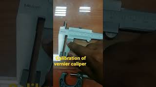 calibration of vernier caliper