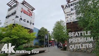 MALL 4k Walk through Seattle Premium Outlets WA USA Holiday Weekend with Galaxy S21 Ultra Camera