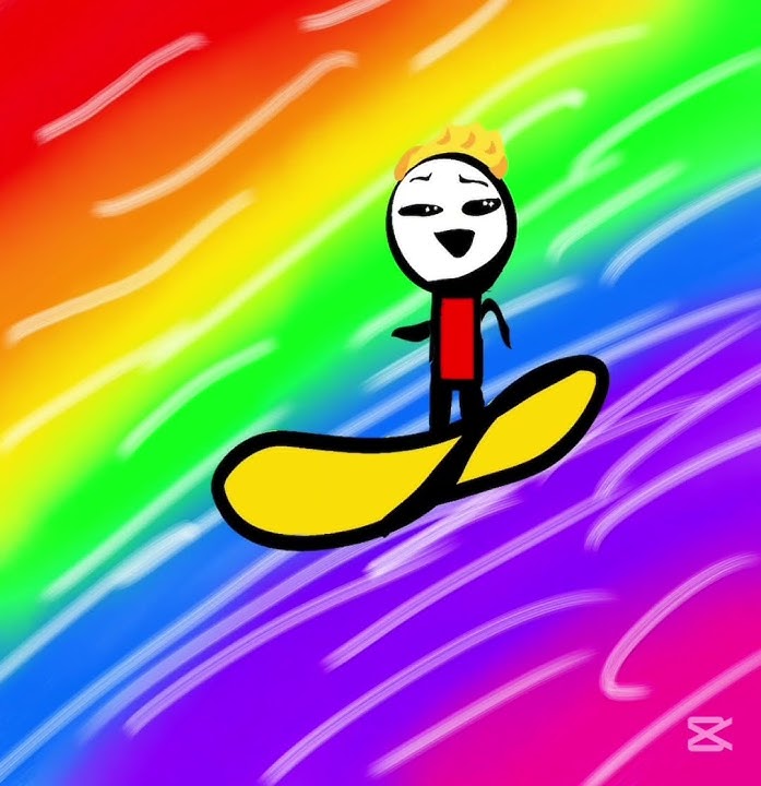 A little dude on a flying Pringle :) (animation I made)